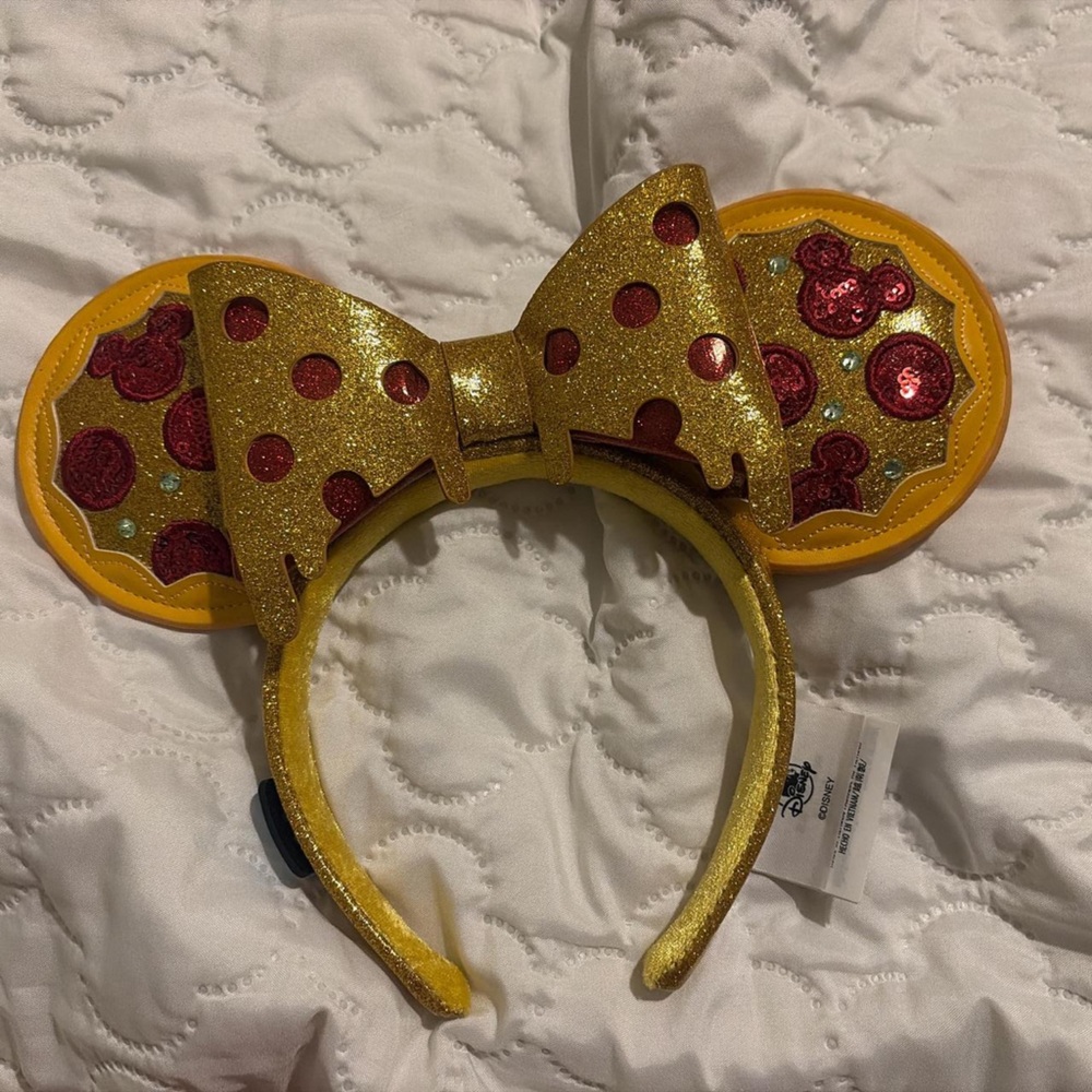 Disney Gold and Red Minnie Mouse Ears Headband